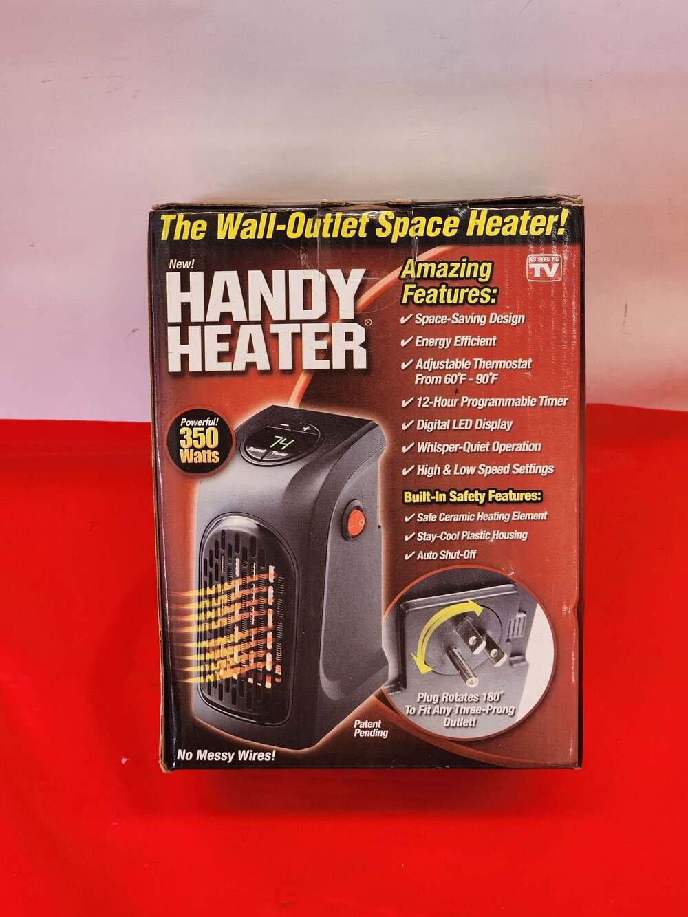 Ontel Handy Heater HEAT-MC4 Wall-Outlet Personal Space Heater